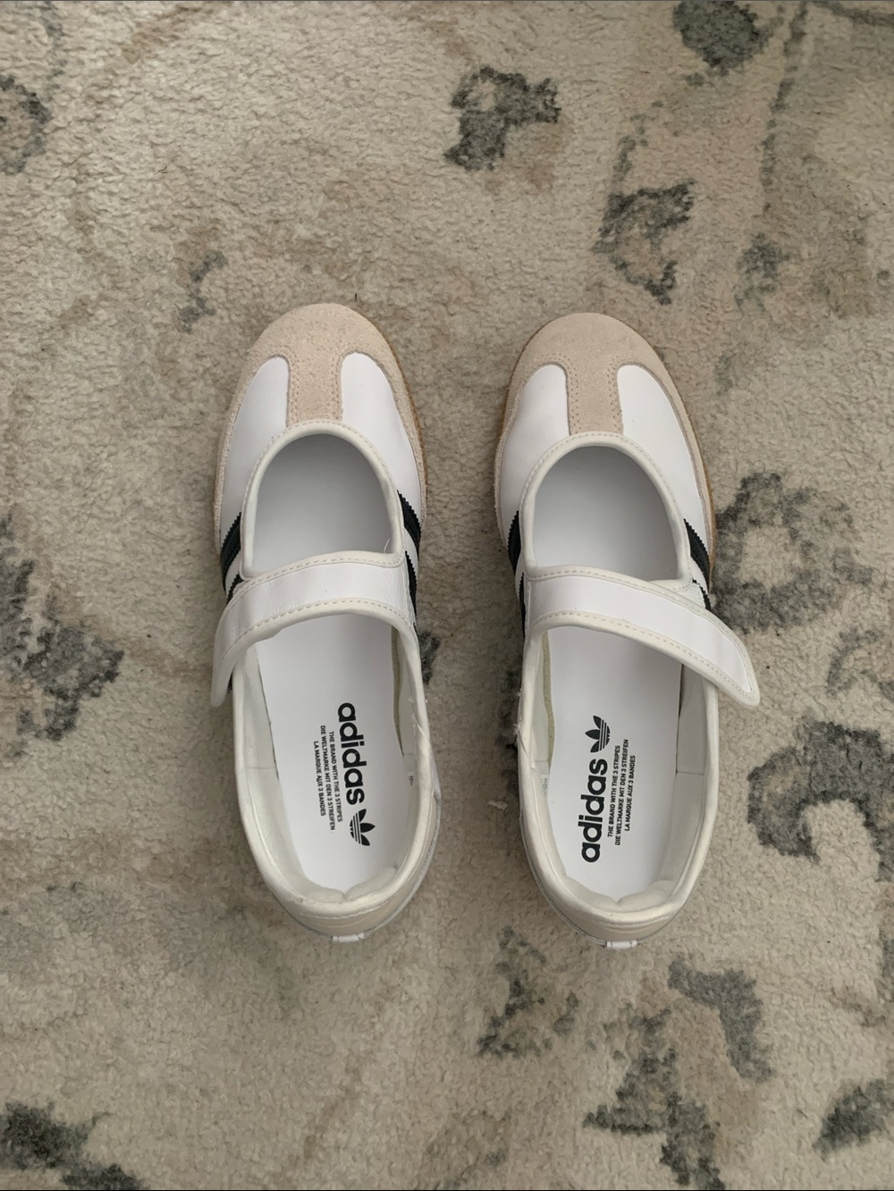 Adidas Samba Mary Jane Sneakers in White, Black, Gum - Picture 2 of 10